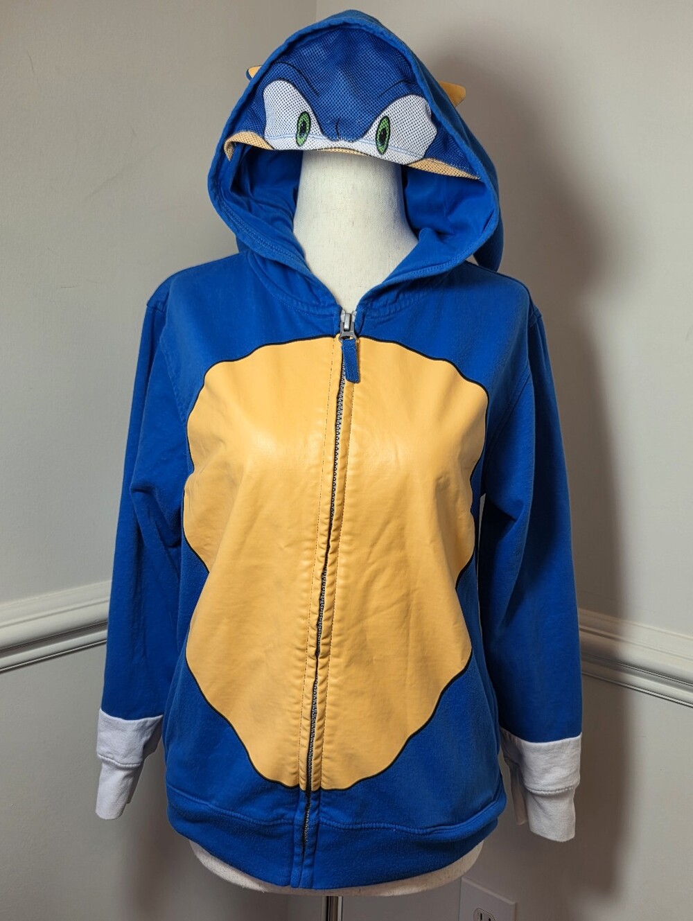 Sonic The Hedgehog 3D Cosplay Hoodie Adult M SEGA Y2K Gamer